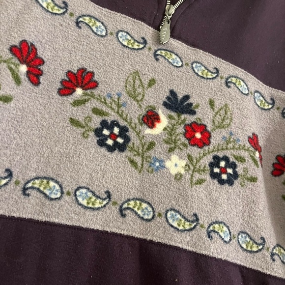 Jaclyn Smith Sport Women's Purple Sweater/Quarter-Zip - Picture 4 of 5